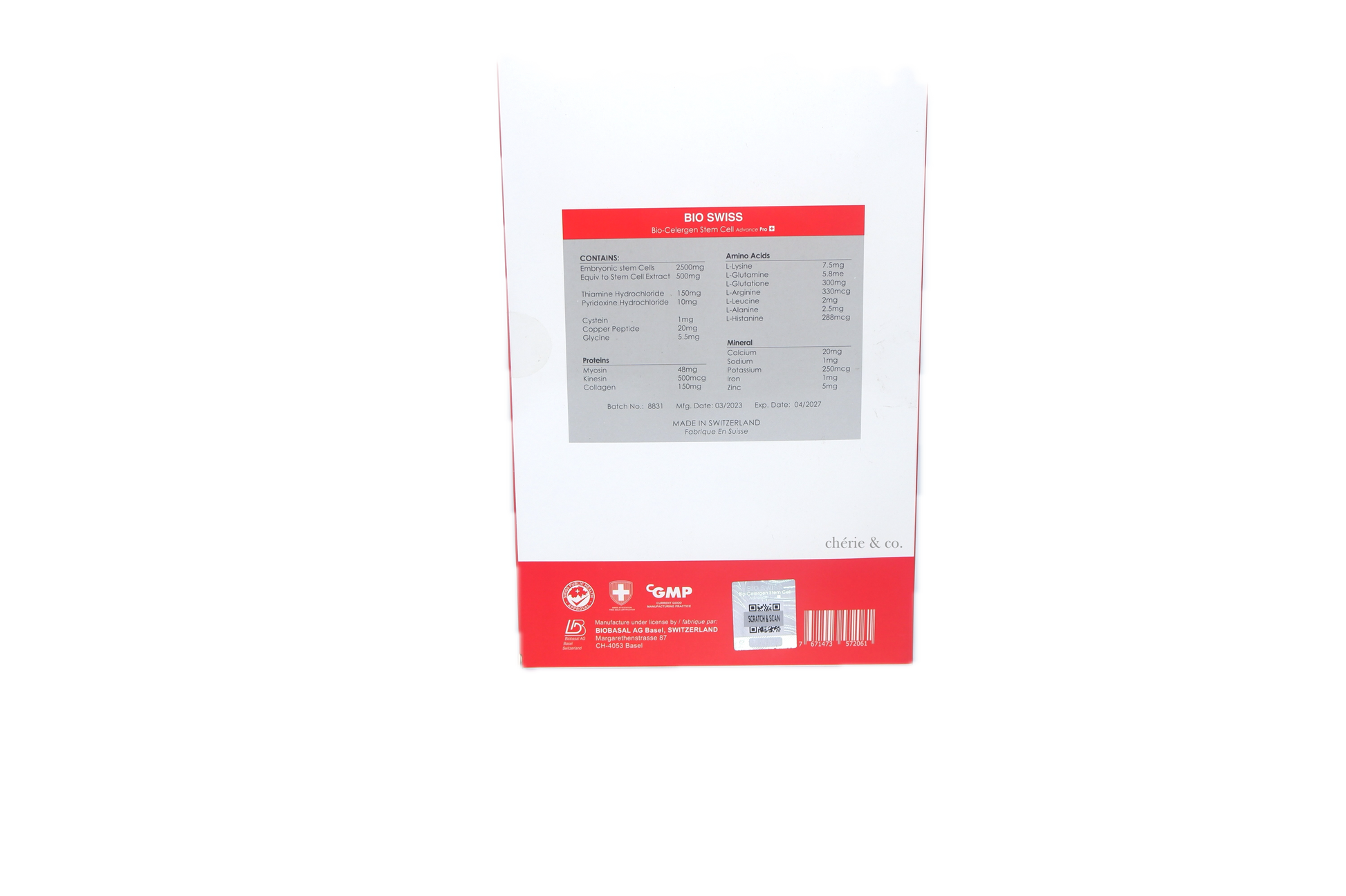 BIOSWISS STEM CELL ADV PRO+ (RED)  30 AMPS