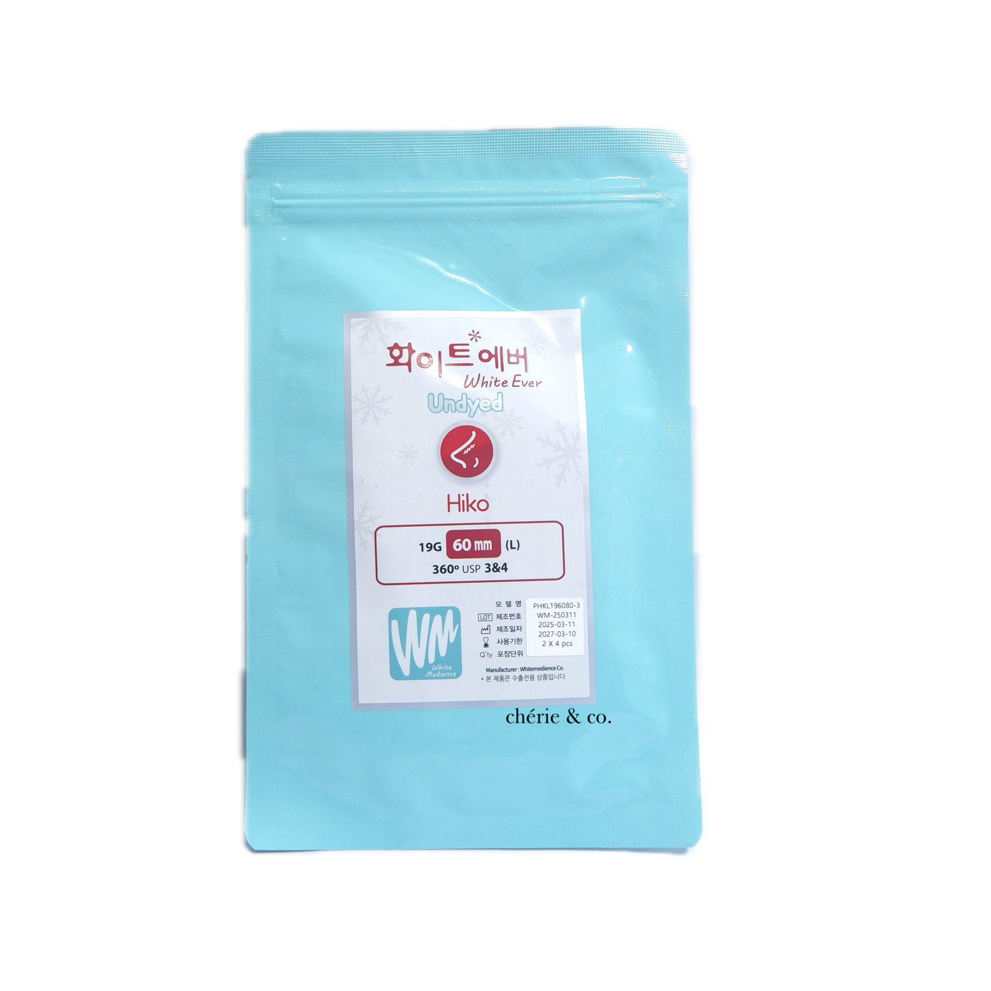 WHITE EVER HIKO (UNDYED) 19x60MM